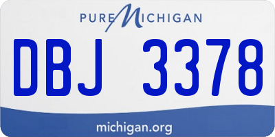 MI license plate DBJ3378