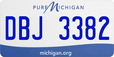 MI license plate DBJ3382