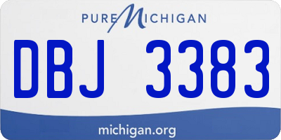MI license plate DBJ3383