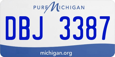 MI license plate DBJ3387
