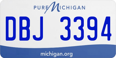 MI license plate DBJ3394