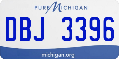 MI license plate DBJ3396