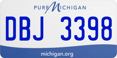 MI license plate DBJ3398