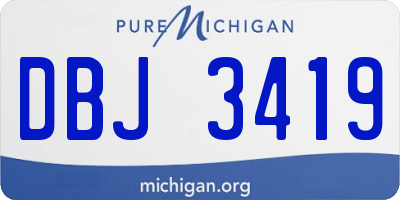 MI license plate DBJ3419