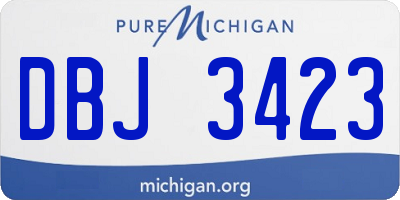MI license plate DBJ3423