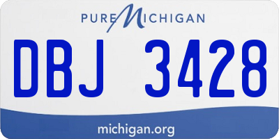 MI license plate DBJ3428