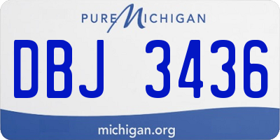 MI license plate DBJ3436