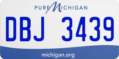 MI license plate DBJ3439