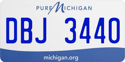 MI license plate DBJ3440