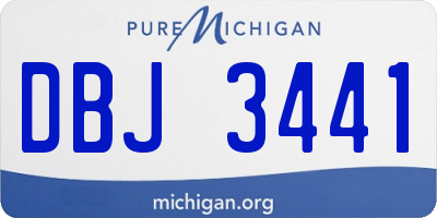 MI license plate DBJ3441