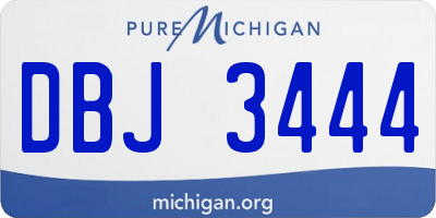 MI license plate DBJ3444