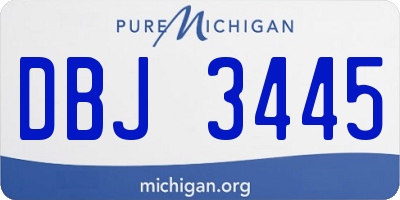 MI license plate DBJ3445