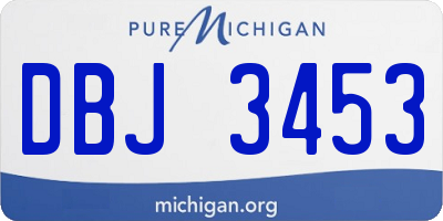 MI license plate DBJ3453