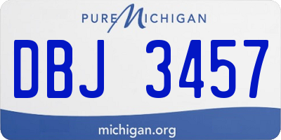 MI license plate DBJ3457