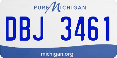 MI license plate DBJ3461