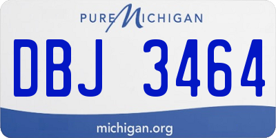 MI license plate DBJ3464