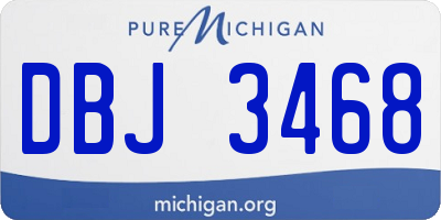 MI license plate DBJ3468