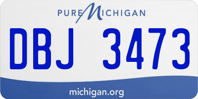 MI license plate DBJ3473