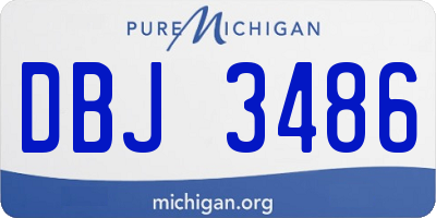 MI license plate DBJ3486
