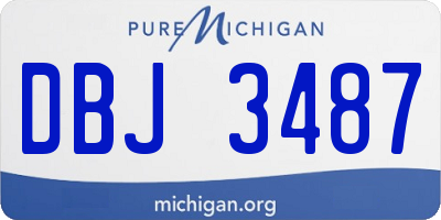 MI license plate DBJ3487