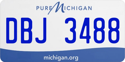 MI license plate DBJ3488