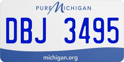 MI license plate DBJ3495