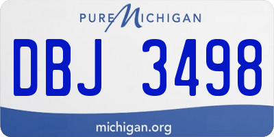 MI license plate DBJ3498