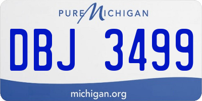 MI license plate DBJ3499