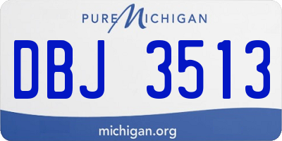 MI license plate DBJ3513