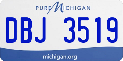 MI license plate DBJ3519