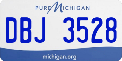 MI license plate DBJ3528