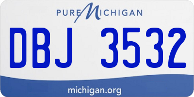 MI license plate DBJ3532