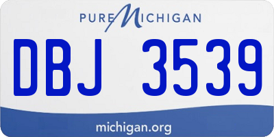 MI license plate DBJ3539