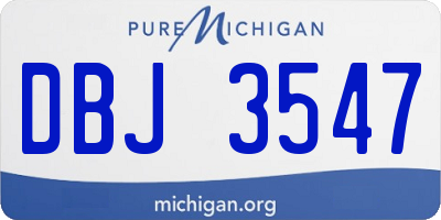 MI license plate DBJ3547