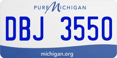MI license plate DBJ3550
