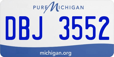 MI license plate DBJ3552