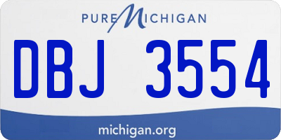 MI license plate DBJ3554