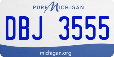 MI license plate DBJ3555