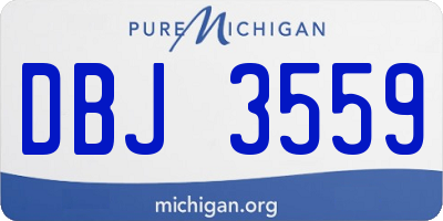 MI license plate DBJ3559