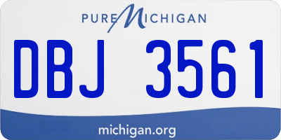 MI license plate DBJ3561