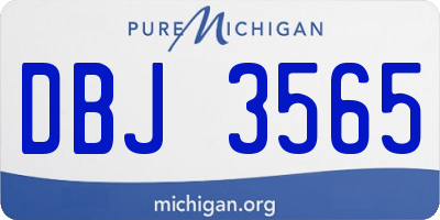 MI license plate DBJ3565