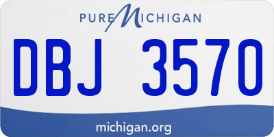 MI license plate DBJ3570