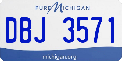 MI license plate DBJ3571