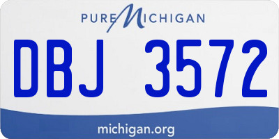 MI license plate DBJ3572