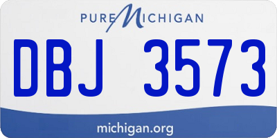MI license plate DBJ3573