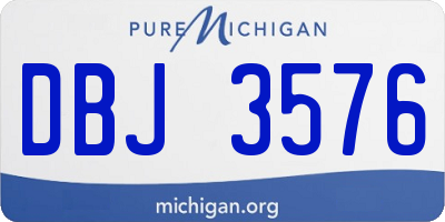 MI license plate DBJ3576