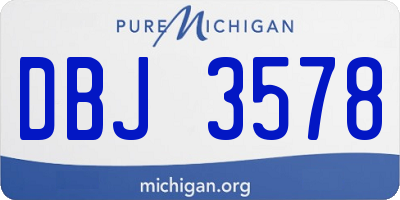MI license plate DBJ3578