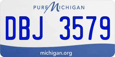 MI license plate DBJ3579