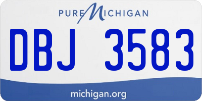 MI license plate DBJ3583