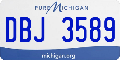 MI license plate DBJ3589